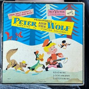 RCA Victor Peter and the Wolf 45 record and book
